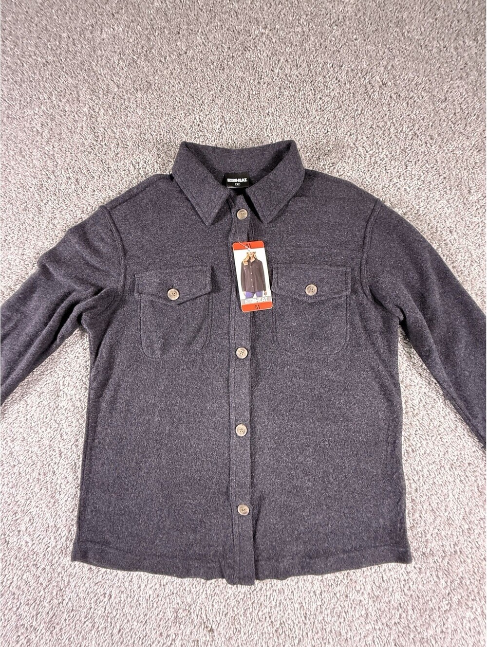 NWT 32 Degrees Women’s Full Button Jacket Lightweight Medium Gray